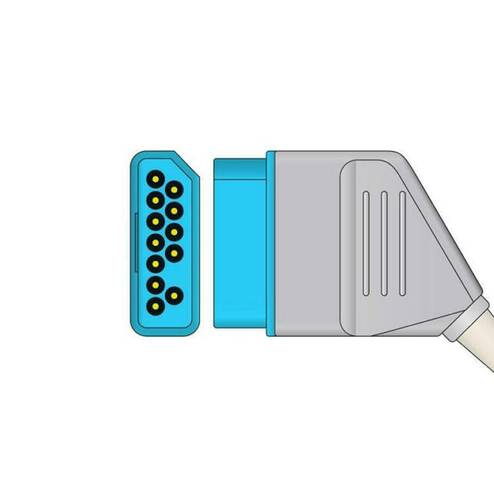 Nihon Kohden Compatible 3-Lead ECG Cable EKG Cable