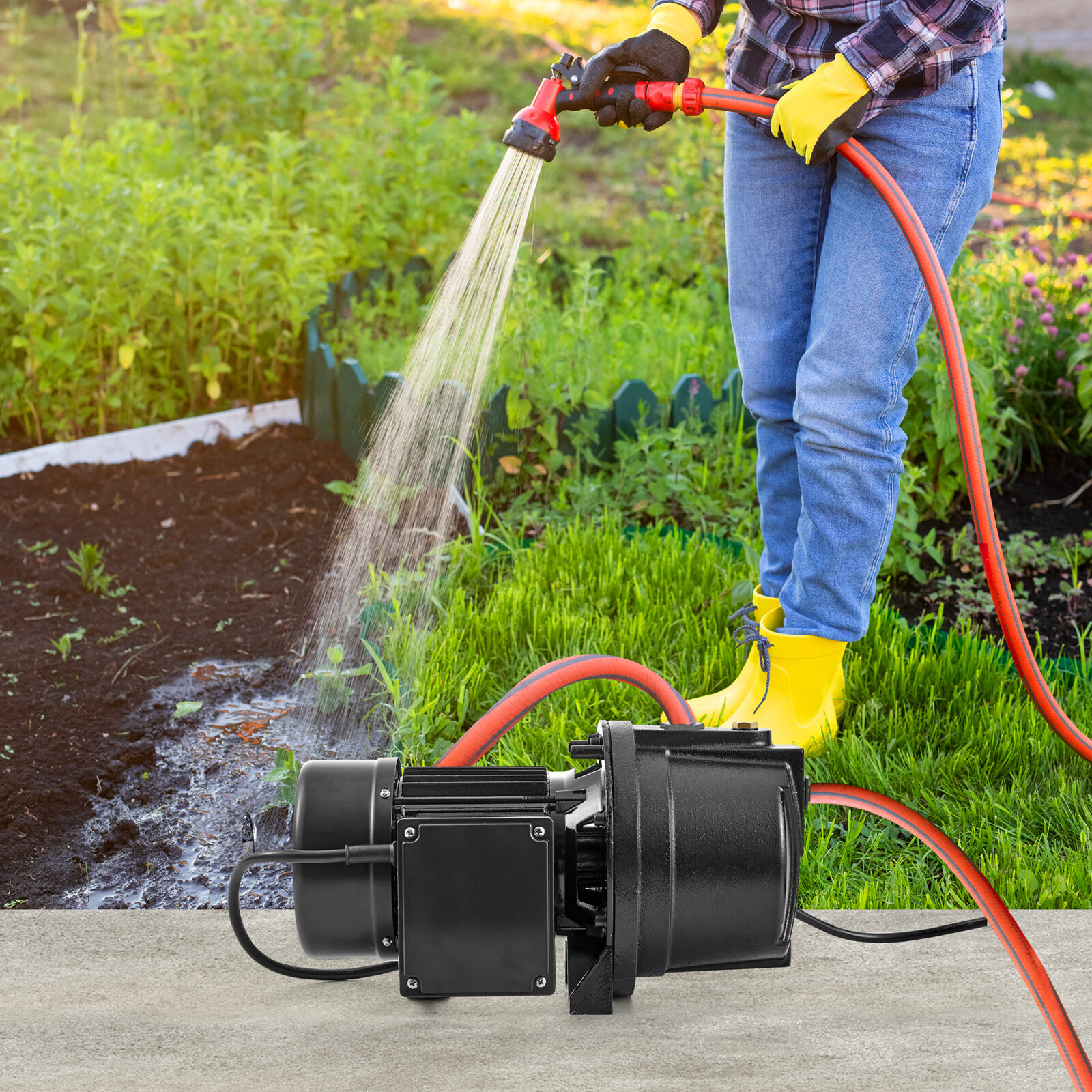 VEVOR 1HP 17.6 GPM Shallow Well Jet Water Pump Irrigation 164 FT Head Cast Iron