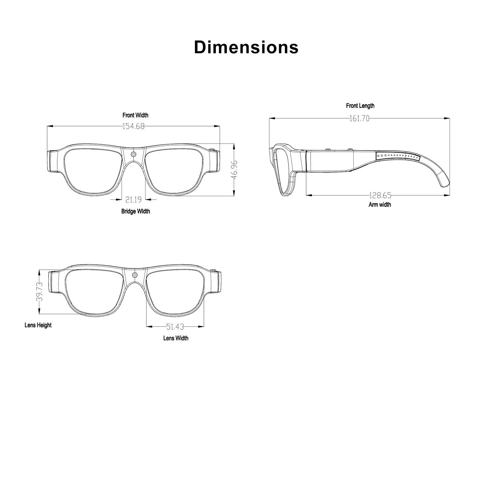 OhO Sunglasses Blue Light Action Smart Glasses With 32GB Memory