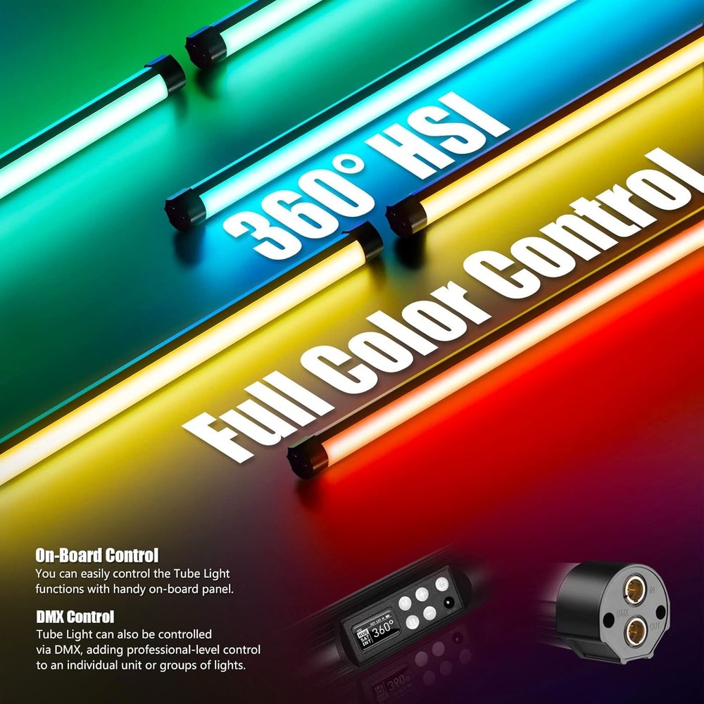 RGB LED Tube Light 4ft Video Lighting App Control