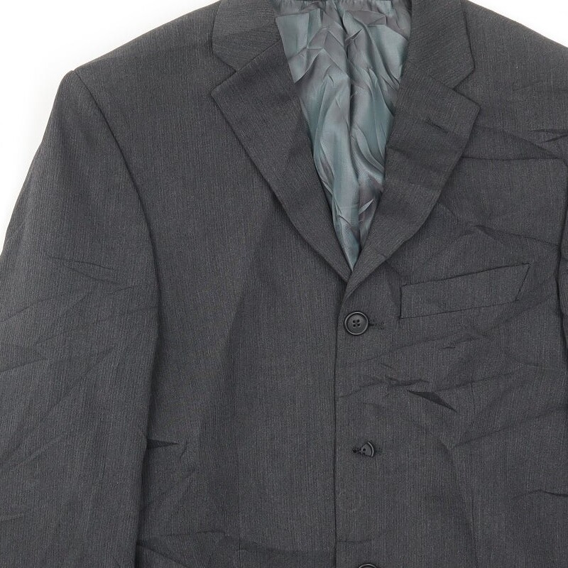 River Island Mens Grey Polyester Blend Blazer Size 40