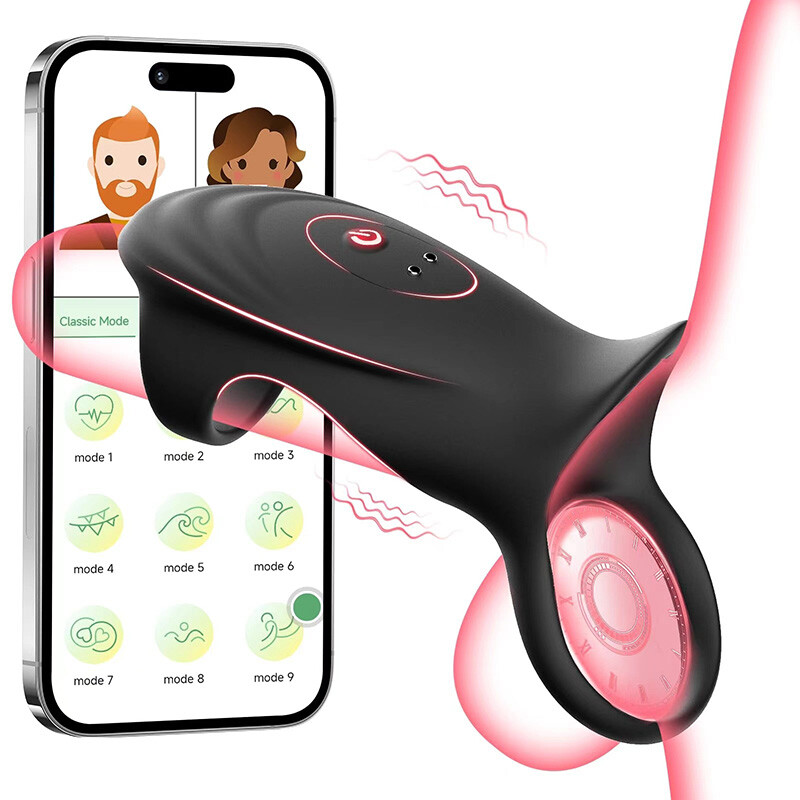 Electric Penis-Stretcher Enhancer-Ball-Scrotum-Ring-Delay-Ejaculation Men -APP