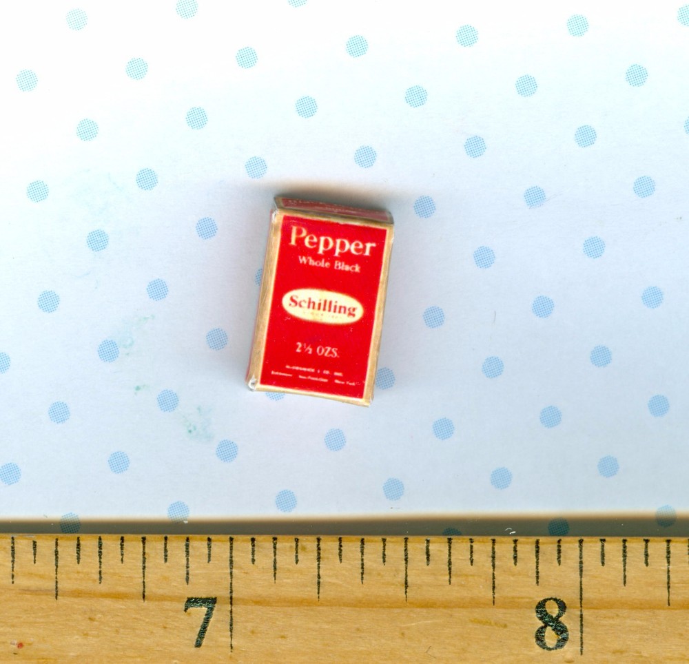 Dollhouse Miniature size spice Black Pepper Box