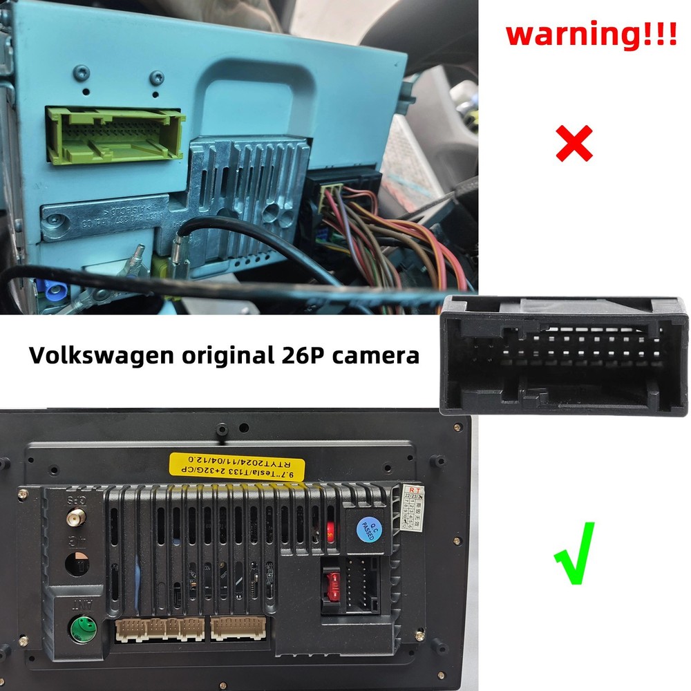 rgb to cvbs（RCA） for Volkswagen original 26p camera for Android navigation