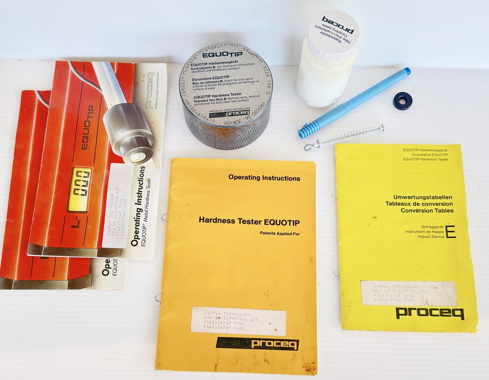 Proceq Equotip Hardness Tester with Type-D Test Block and Type-E Probe