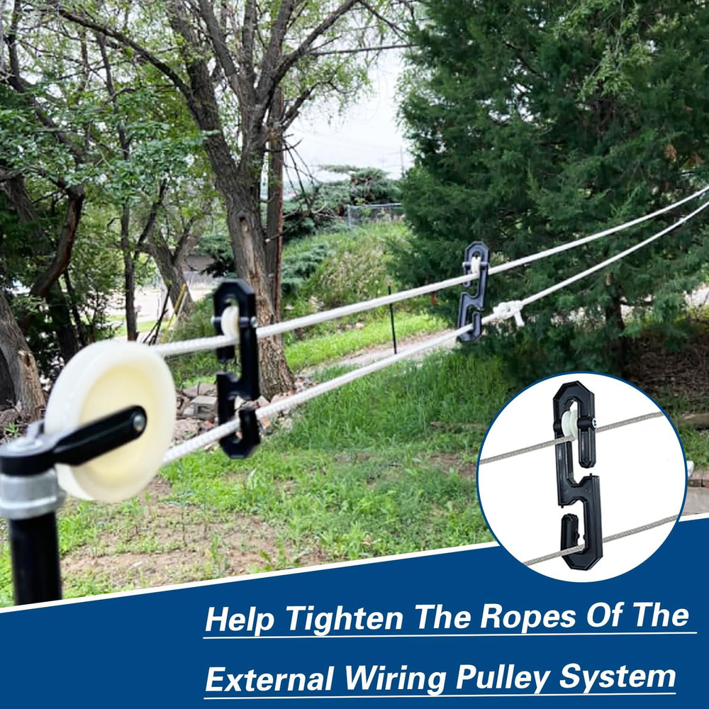 Plastic Aluminum Clothesline Separator Spreader Pulley Clothesline Pull