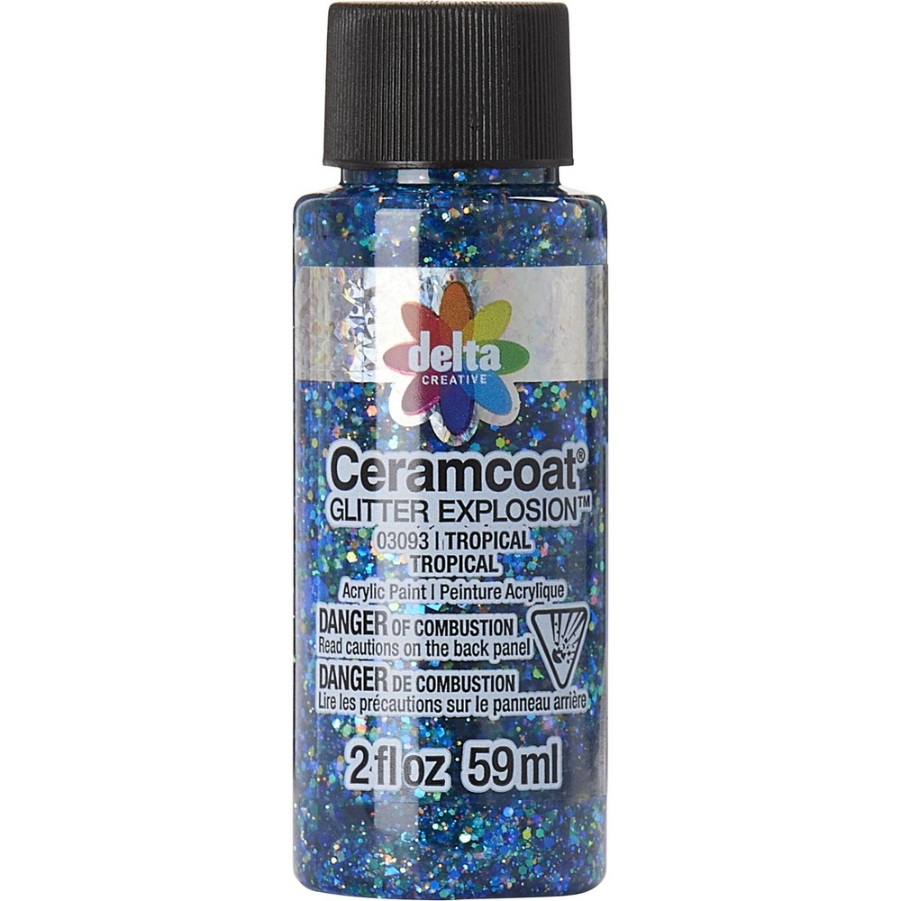 Ceramcoat Glitter Explosion 2oz-Tropical - 3 Pack
