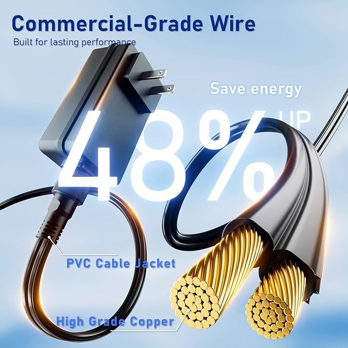 Outdoor String Lights 50FT with Shatterproof LED Bulbs Remote Control Dimmable
