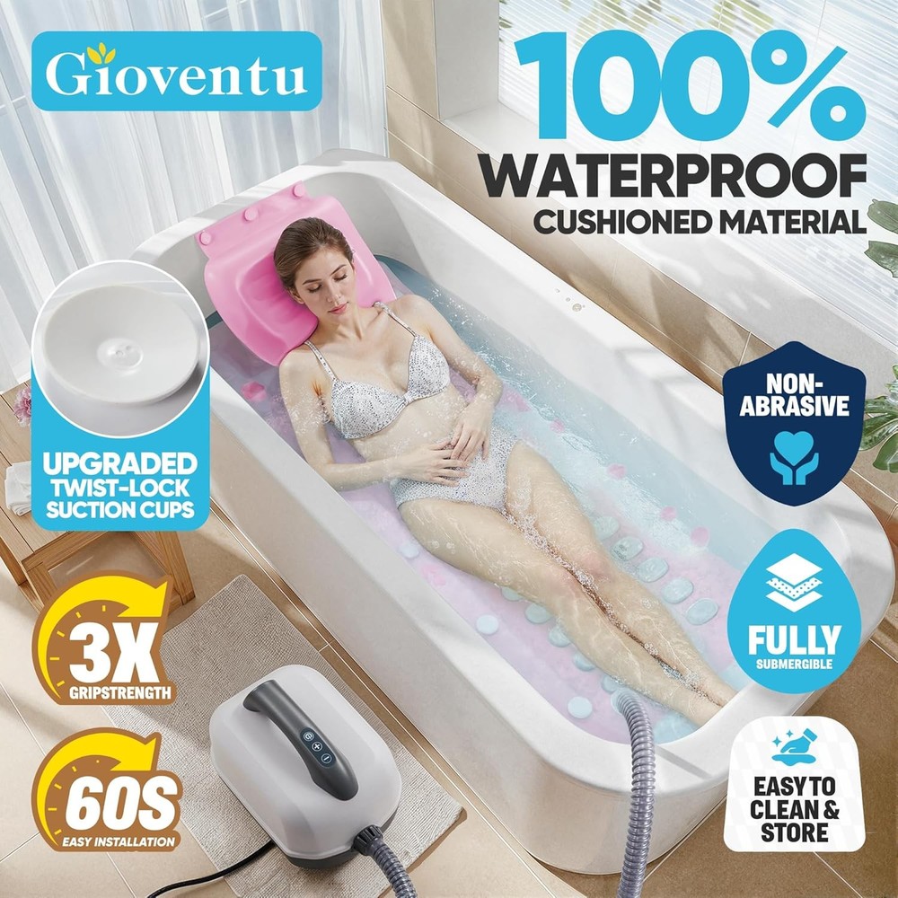 Portable Spa Bubble Bath Massager with 6 Adjustable Settings, Remote Control,