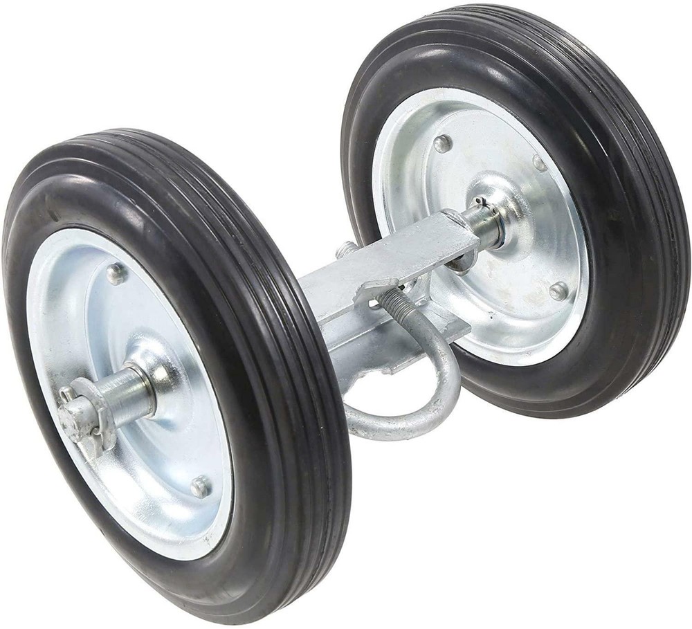 Chain Link Double Wheel Carrier w/ 8" Solid Rubber Wheels for Sliding Gates