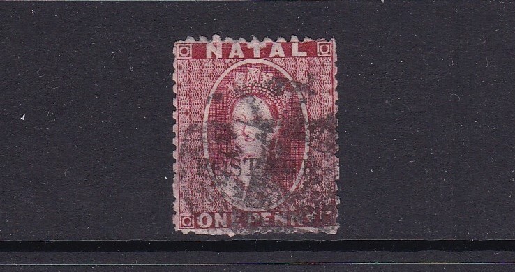 Natal - SG 81 - used - 1876 - 1d - rose - overprinted