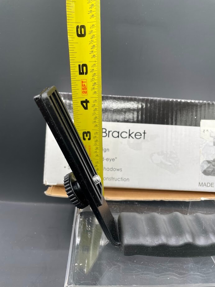 Camera Flash Bracket Black Aluminum Quick Flip Design New Open Box