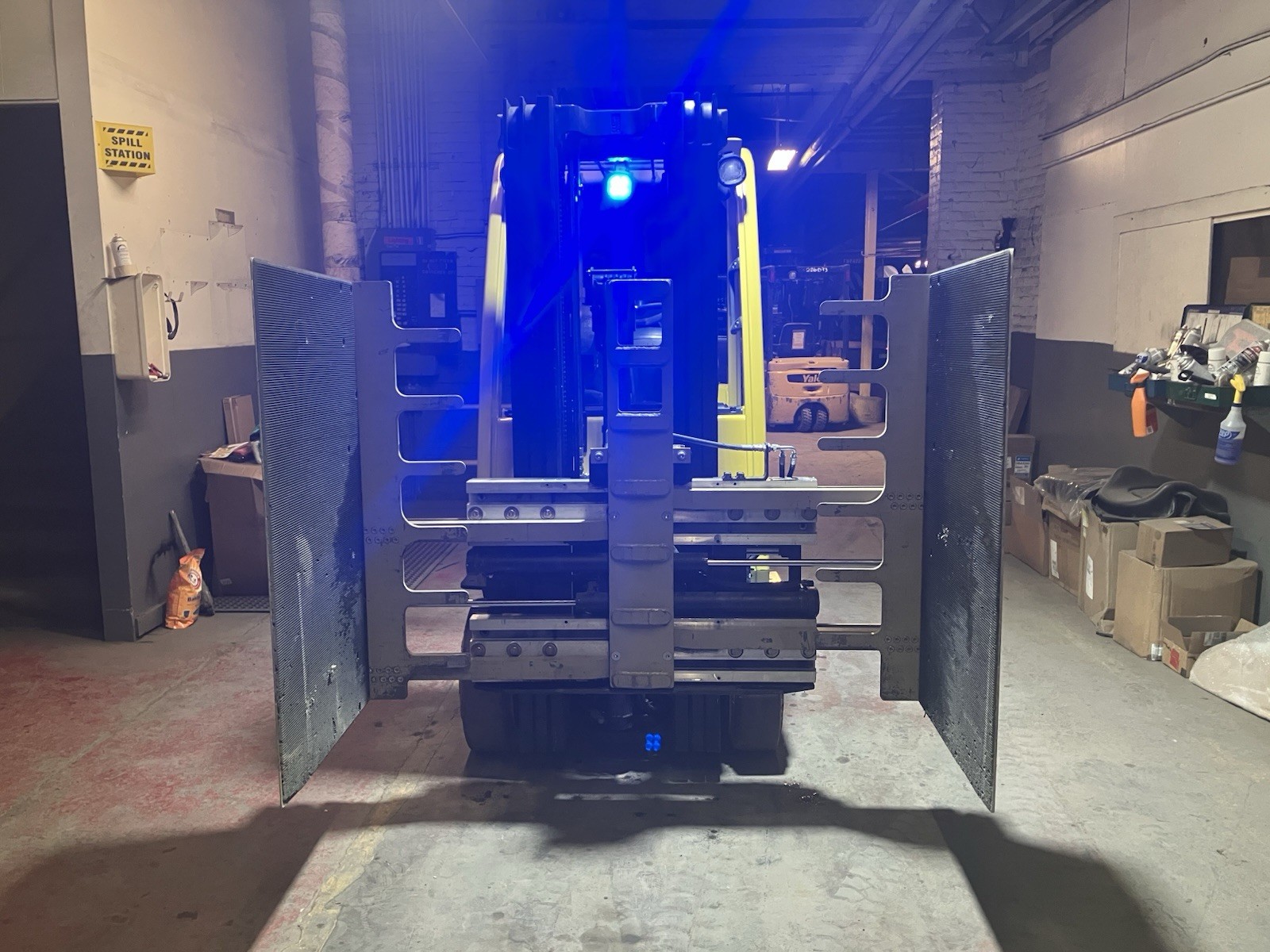 2019 Hyster 5000 LB Forklift with Carton Clamp and 3 Stage Mast