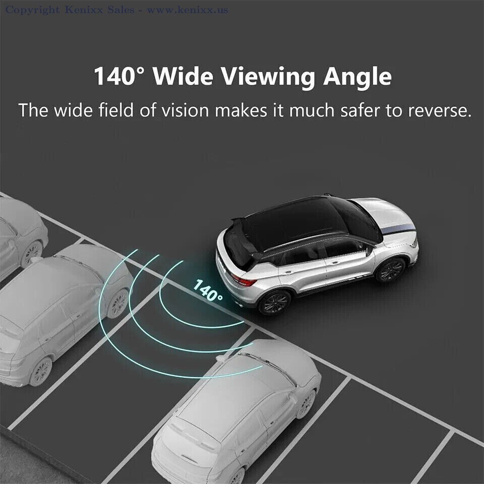Black Car Rear View Backup Reverse Camera Wide Angle E WaterProof AHD Parking HD