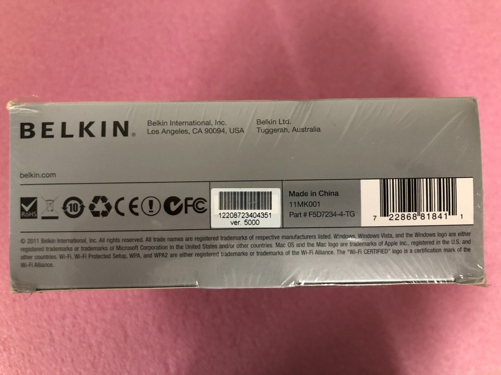 Belkin F5D7234-4-TG G Wireless Router Basic Home Connectivity