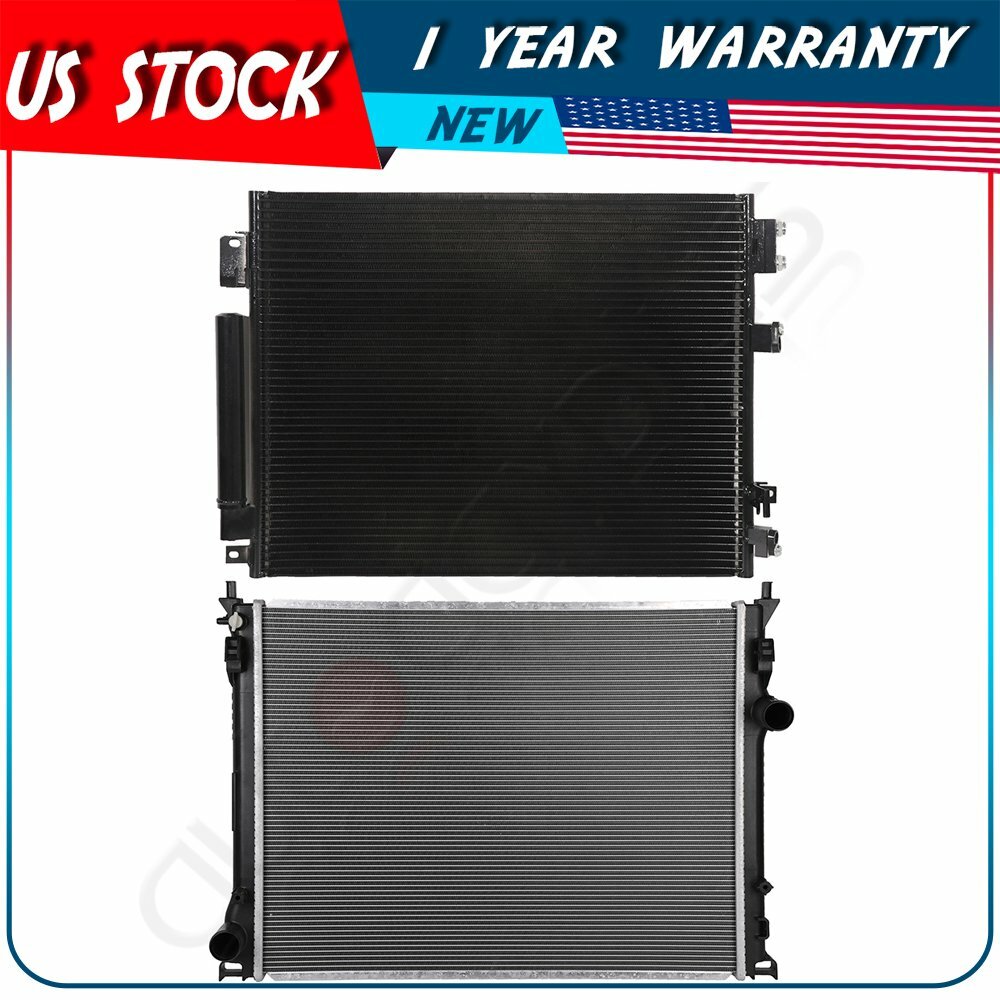Radiator and AC Condenser Kit For 11-16 Chrysler 300 2011-2014 Dodge Challenger