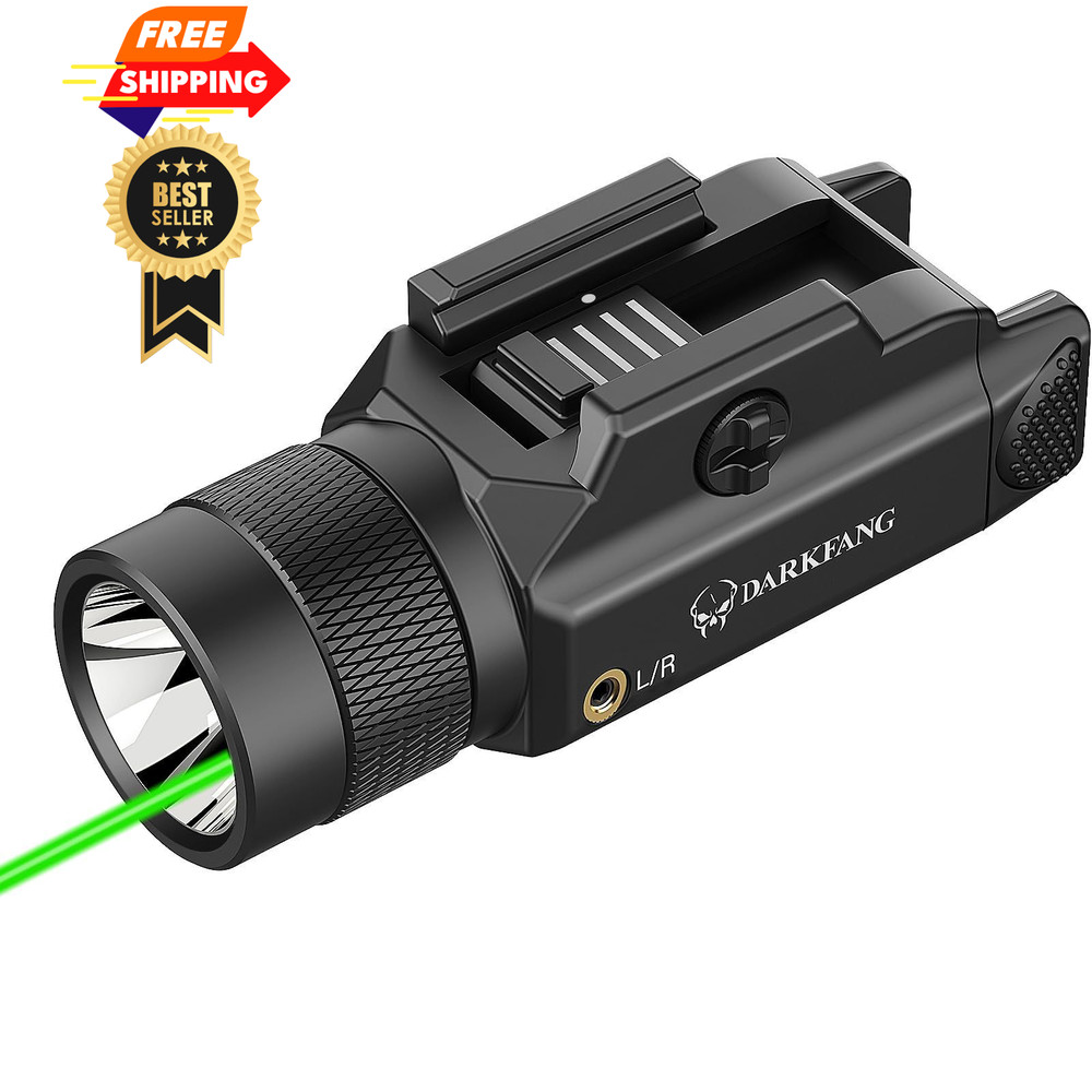DARKFANG Tactical Flashlight and Green Laser Light Combo