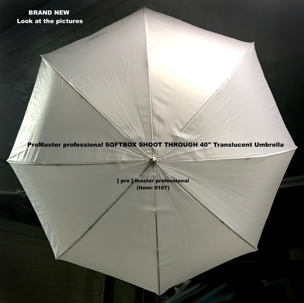 PROFESSIONAL POP-UP UMBRELLA SOFTBOX - PROMASTER  SHOOT THROUGH (40")