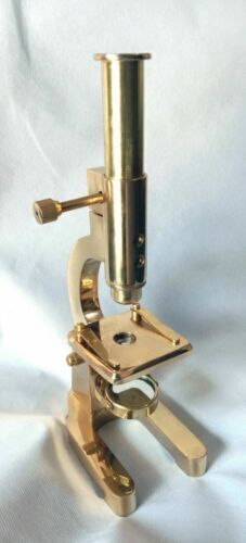 Brass Microscope Student Microscope 7 Inch