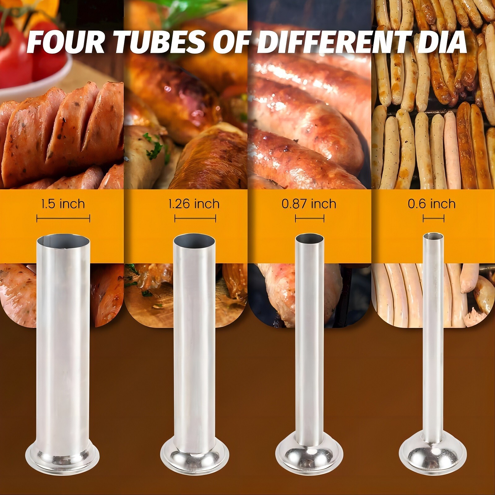 Hakka Vertical Sausage Stuffer 32LB 15L Manual Stainless Steel Meat Filler Maker