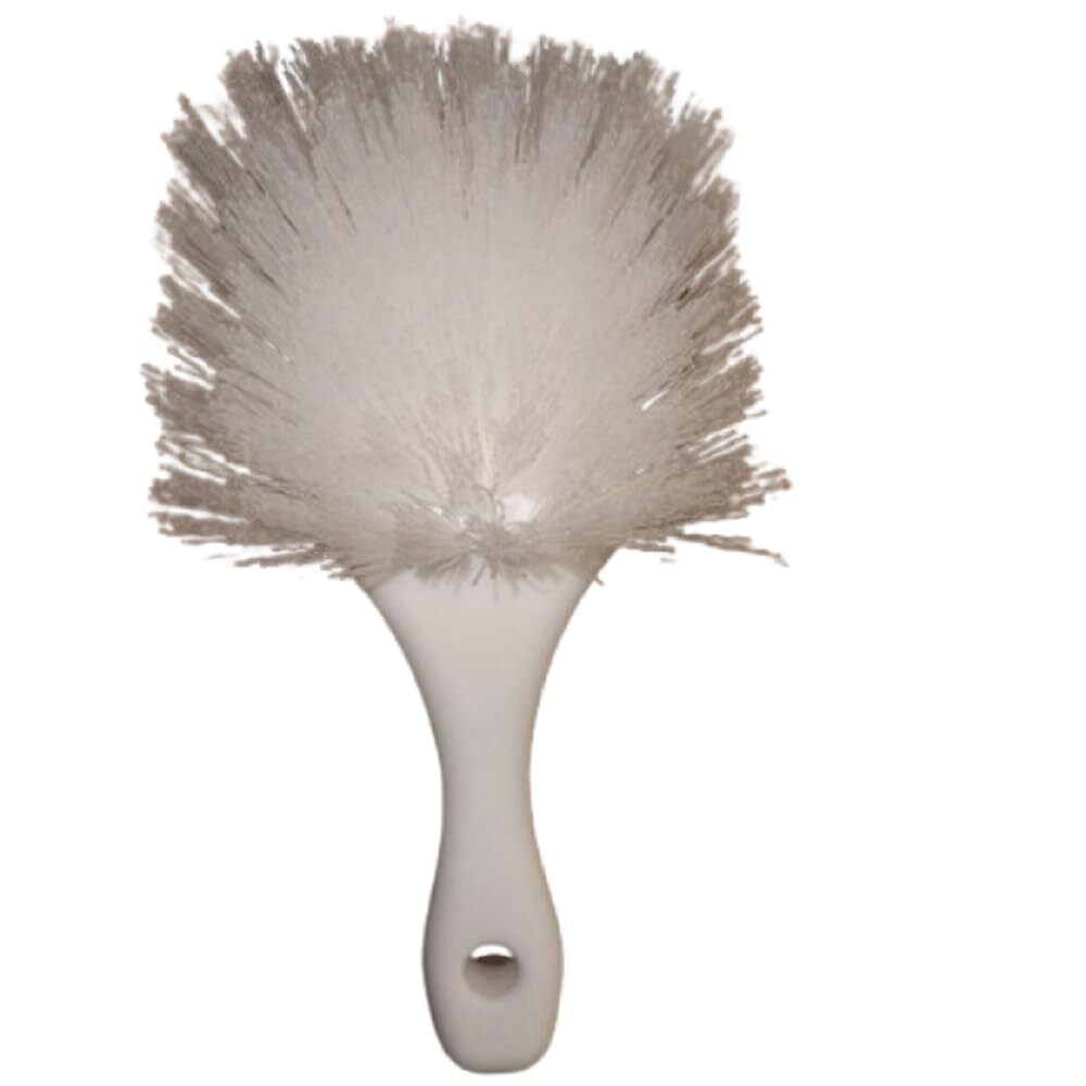 Utility Brush with 8" Handle Nylon bristles White