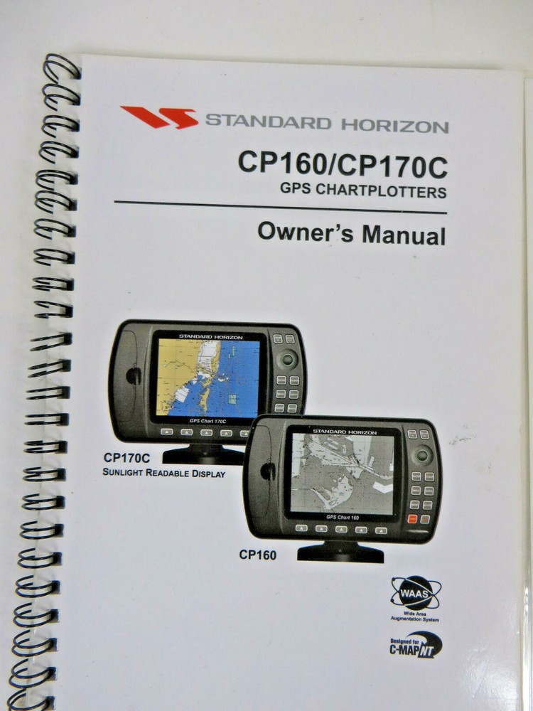 Standard Horizon CP160/CP170C GPS Chartplotters Owner's Manual w/ Quick Referenc