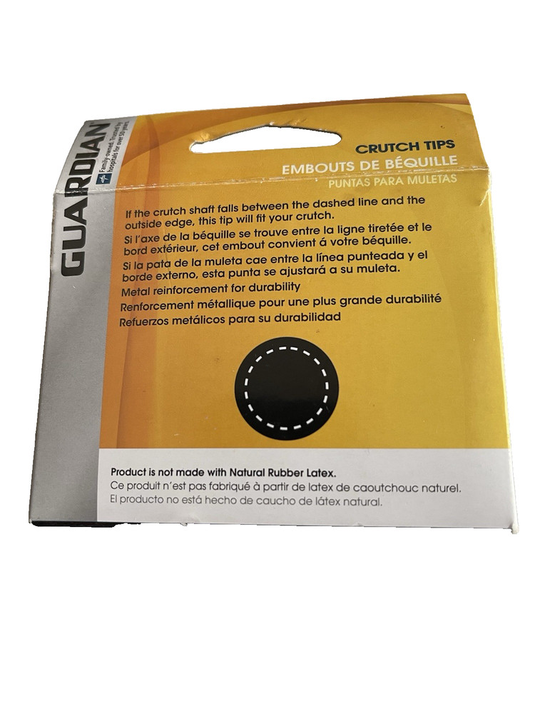 GUARDIAN Crutch Tips 1 Pair New In Box