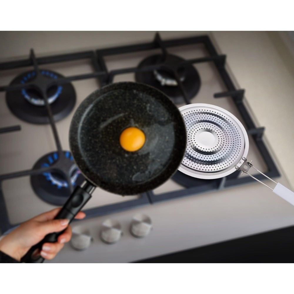 Heat Diffuser Reducer Flame Guard with Removable Handle