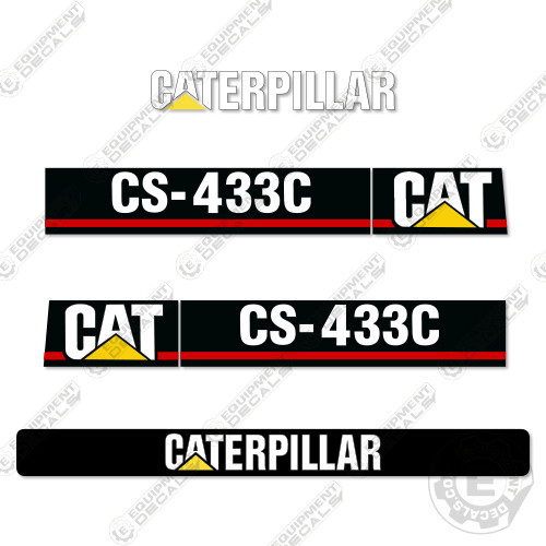 Fits Caterpillar CS433C Vibratory Smooth Drum Roller Decals CS 433 C