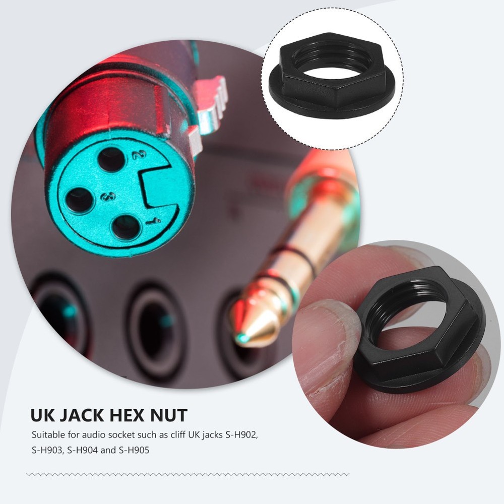 M6 Nylon Lock Nut Uk Socket Split Headphone Jack Hexagon Thin