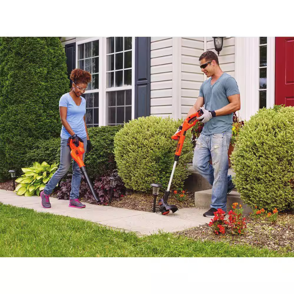20V MAX Cordless Battery Powered String Trimmer & Leaf Blower Combo Kit with (2)