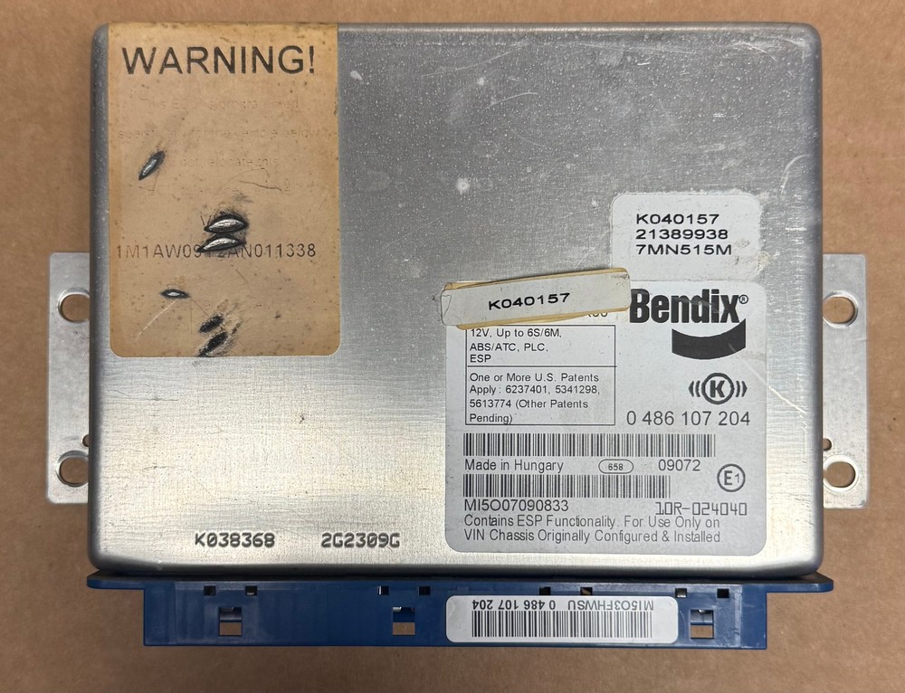 BENDIX EC60 ABS Brake Control Module K040157 0486107204