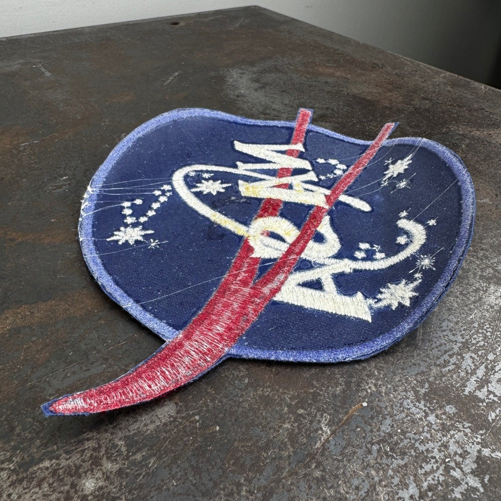 Vtg NASA Vector Logo Patch LARGE Uniform Back Patch NASA Employee - 7" Diameter