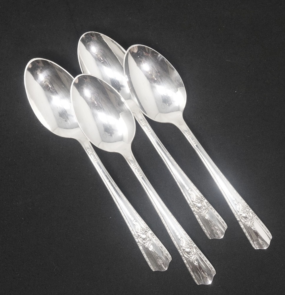 Harmony House Maytime Silverplated Teaspoon set of 4. 6" Long
