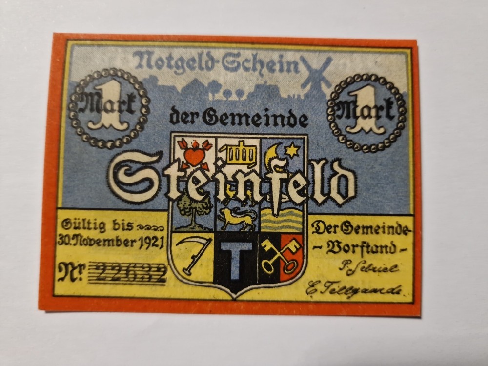 1 Mark 1921 Excellent Condition Old BANKNOTE Germany