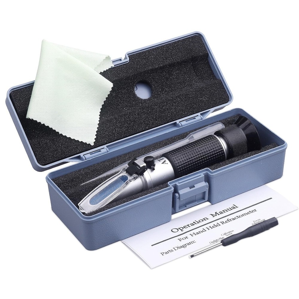 Portable Digital Refractometer with ATC - Brix & Specific Gravity Measurement