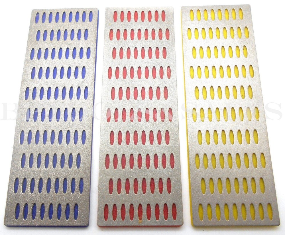 3-pc. 2" x 6" Diamond Hone Block Set Whetstone