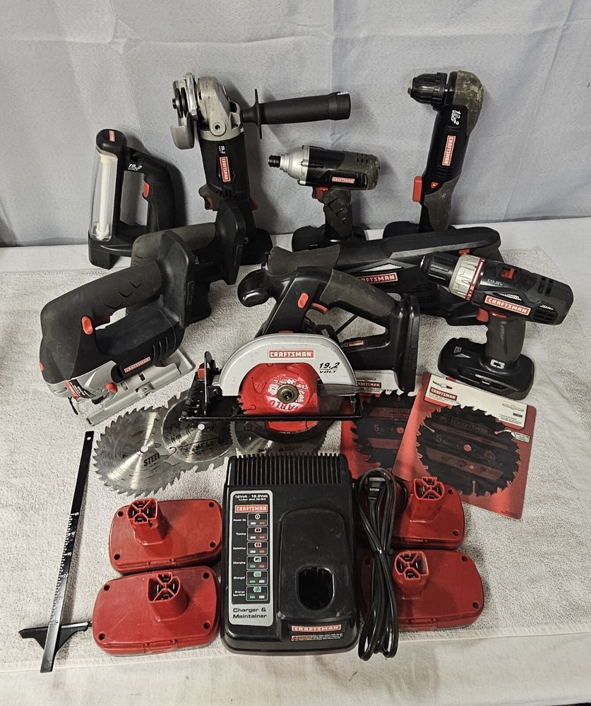 🔥CRAFTSMAN 19.2 Volt 15 Piece Tool Set Everything Works Read Description