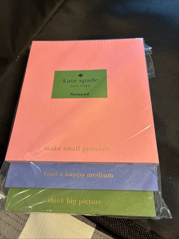 Kate Spade New York Stacked Notepad Assorted Sizes Different Quotes New