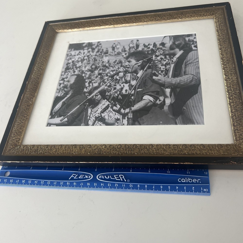 Vintage Crosby Stills Nash And Young Professionally Framed Print Memorabilia