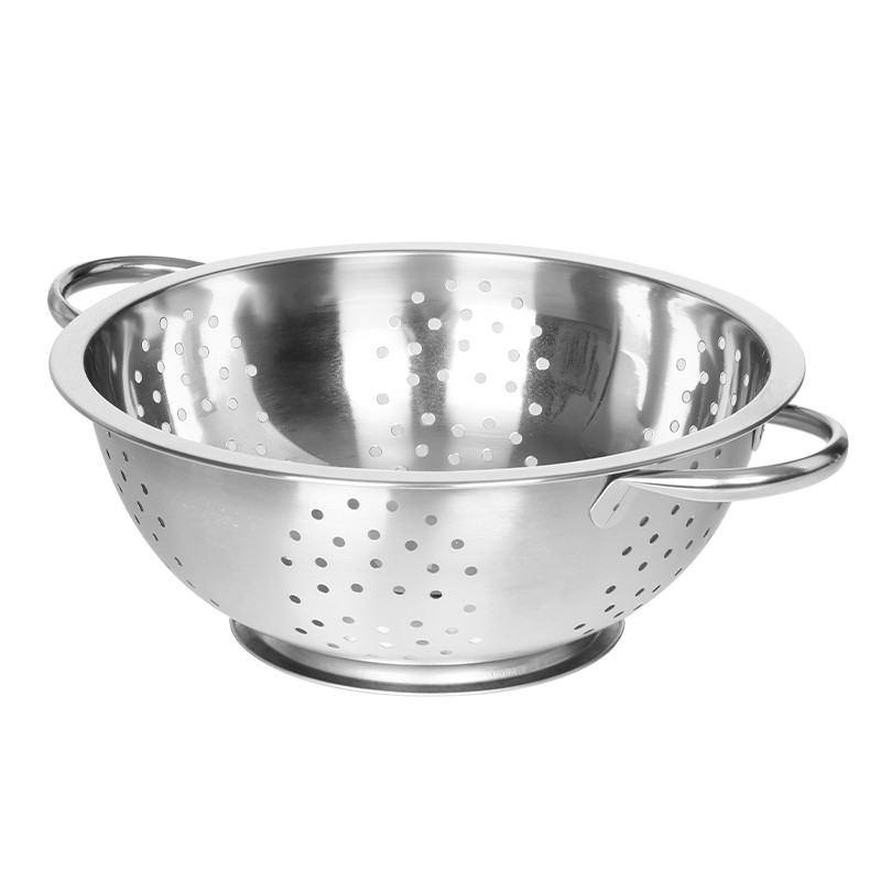 tastyWay Colander Polished Stainless Steel Micro-Perforated Strainer for Kitchen