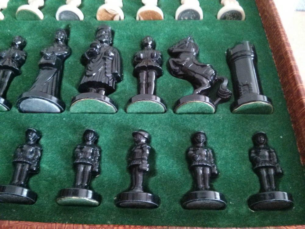 Vintage plastic chess set, made in Germany