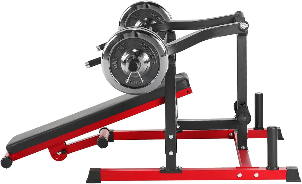 Chest Press Machine, Bench Press Set, Adjustable Flat Incline Bench with Indepen