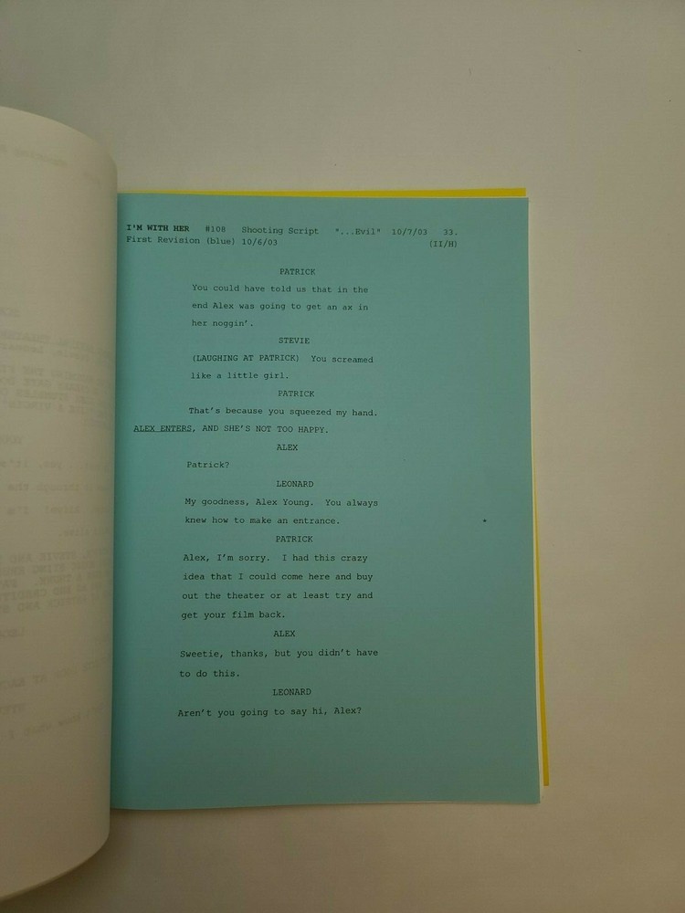 I'M WITH HER / Jack Burditt 2003 TV Script, Robert Englund "All About Evil"
