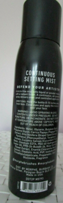 Morphe Make Up Setting Spray Face 100% Authentic New
