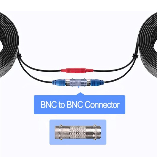 2pcs 30m 100ft BNC DC CCTV Security Video Camera DVR Data Power Extension Cable