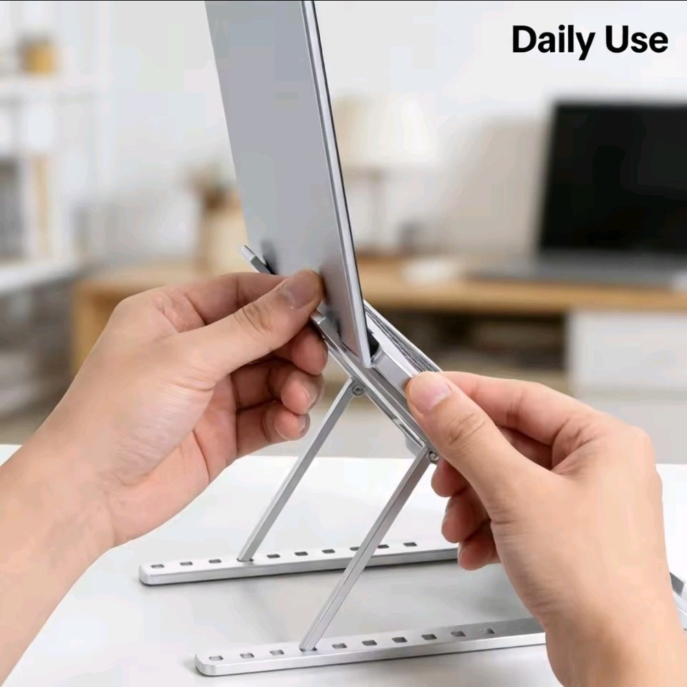 Adjustable Laptop Stand Aluminum Ergonomic Foldable Cooling Riser for Desk