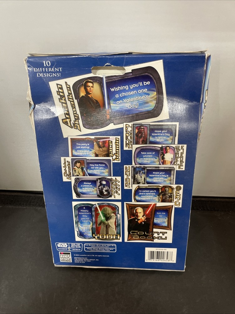 Star Wars 30 Foil Valentines 2002 New
