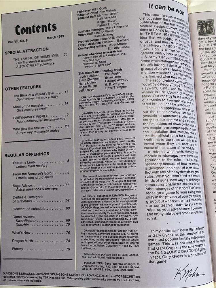 Dragon Magazine Issue # 71 - Dungeons & Dragons G-VG Condition