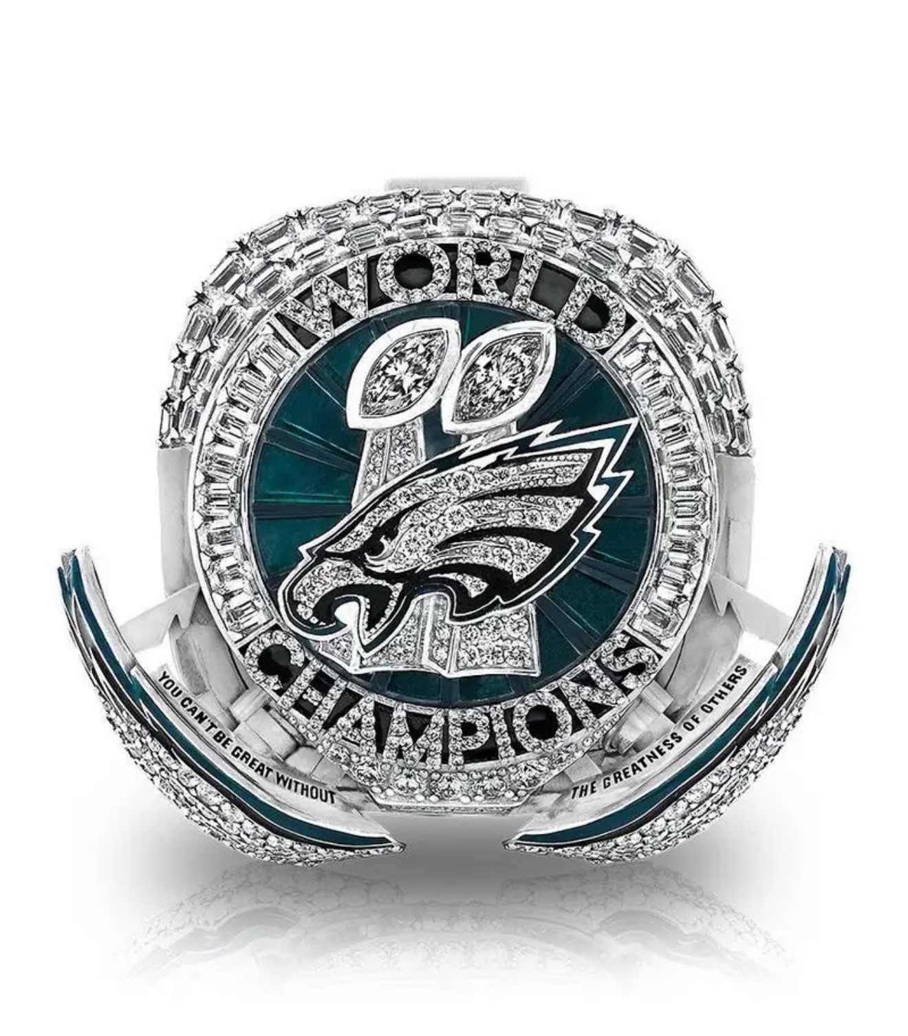 Jalen Hurts Philadelphia Eagles Championship Ring Pop Out Wings Edition